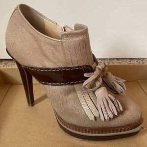 Cole Haan Booties size 7 with Tassles & patent leather heel. worn few times!